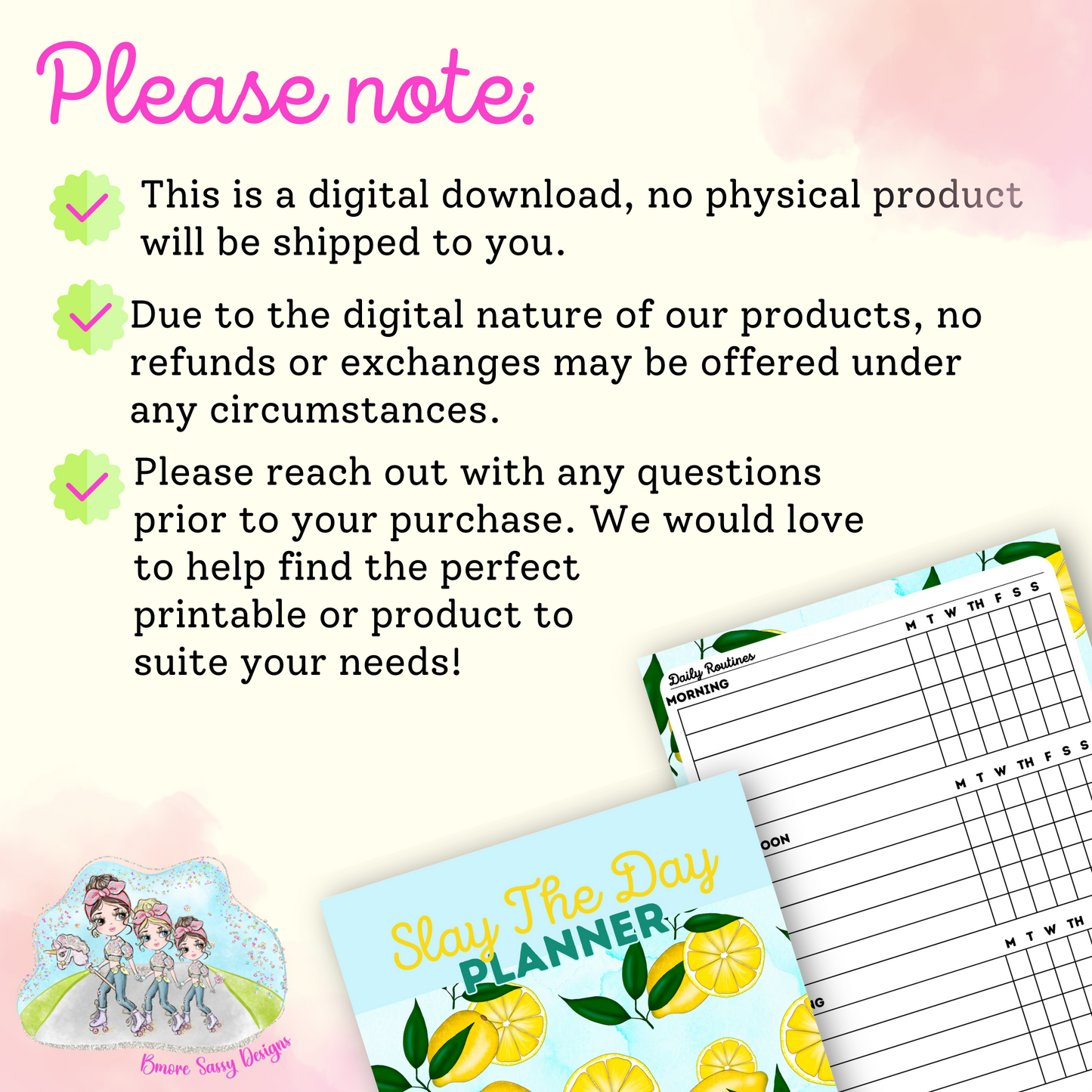 PLR Slay Your Day: Daily, Weekly, and Monthly Printable Planner