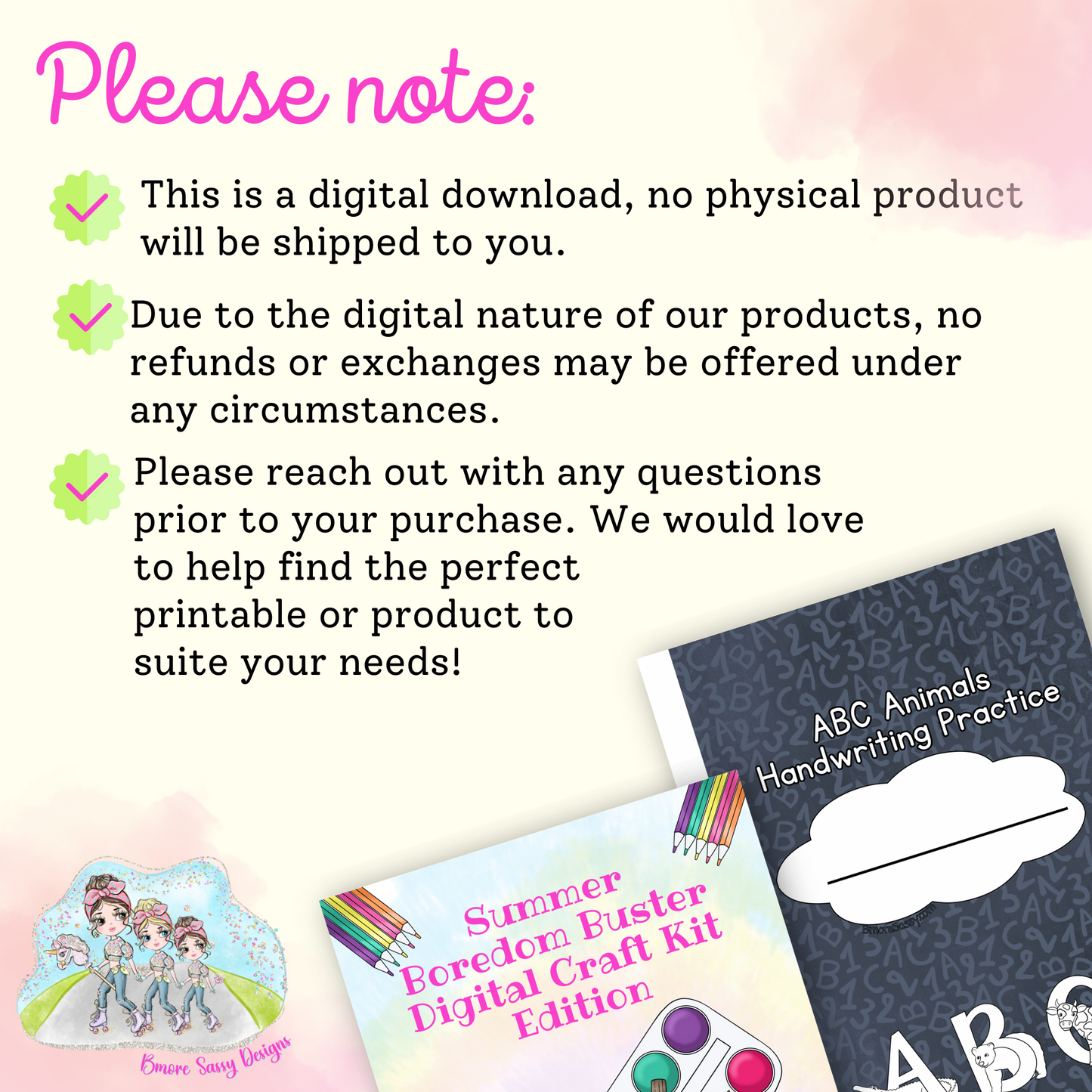 PLR Summer Finale Boredom Buster and Back to School Prep Kit