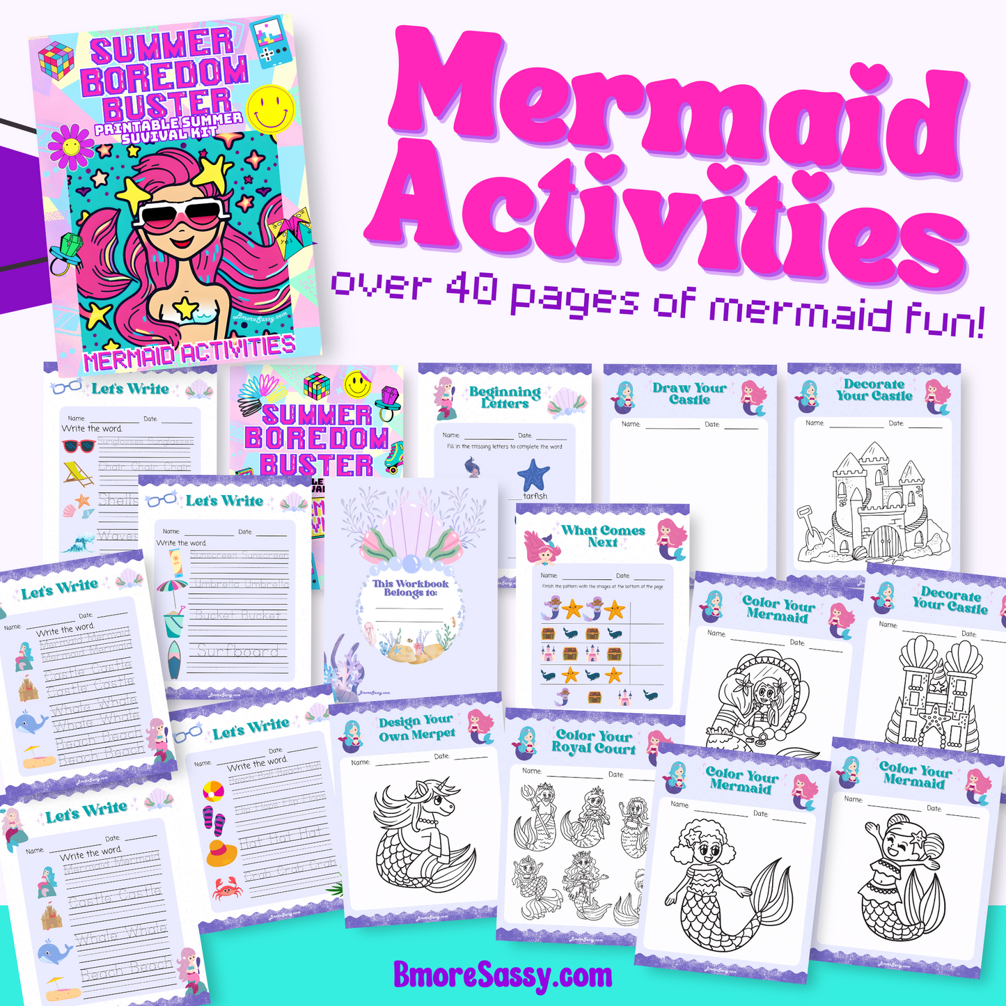 Printable Boredom Buster Summer Survival Kit - INSTANT DOWNLOAD- Limited Commercial Rights