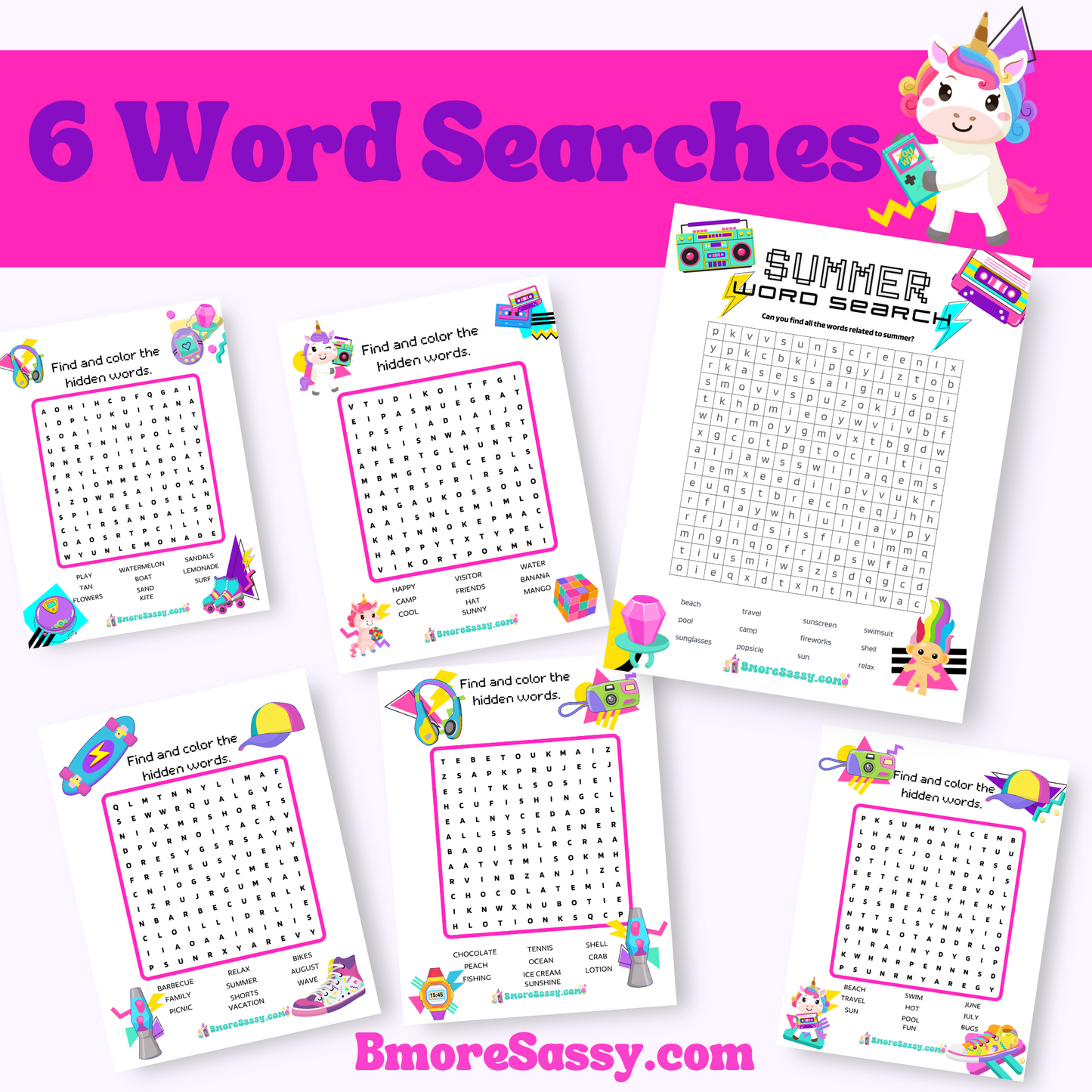 Printable Boredom Buster Summer Survival Kit - INSTANT DOWNLOAD- Limited Commercial Rights