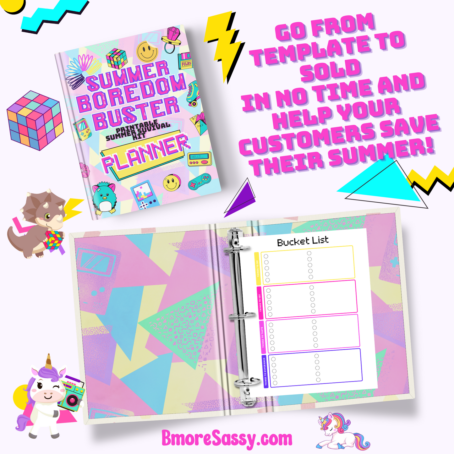 Printable Boredom Buster Summer Survival Kit - INSTANT DOWNLOAD- Limited Commercial Rights