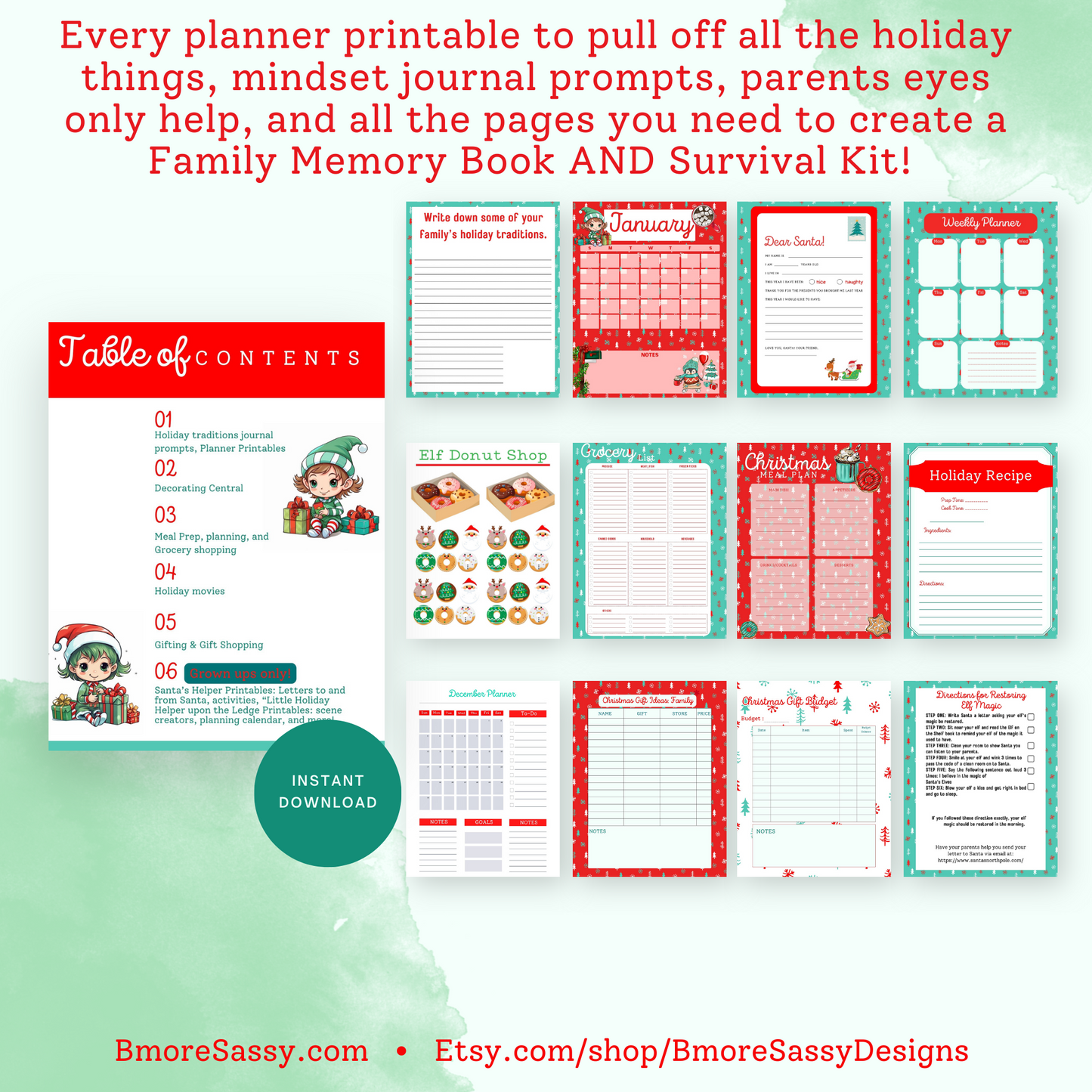 PLR Printable Holiday Traditions Survival Kit