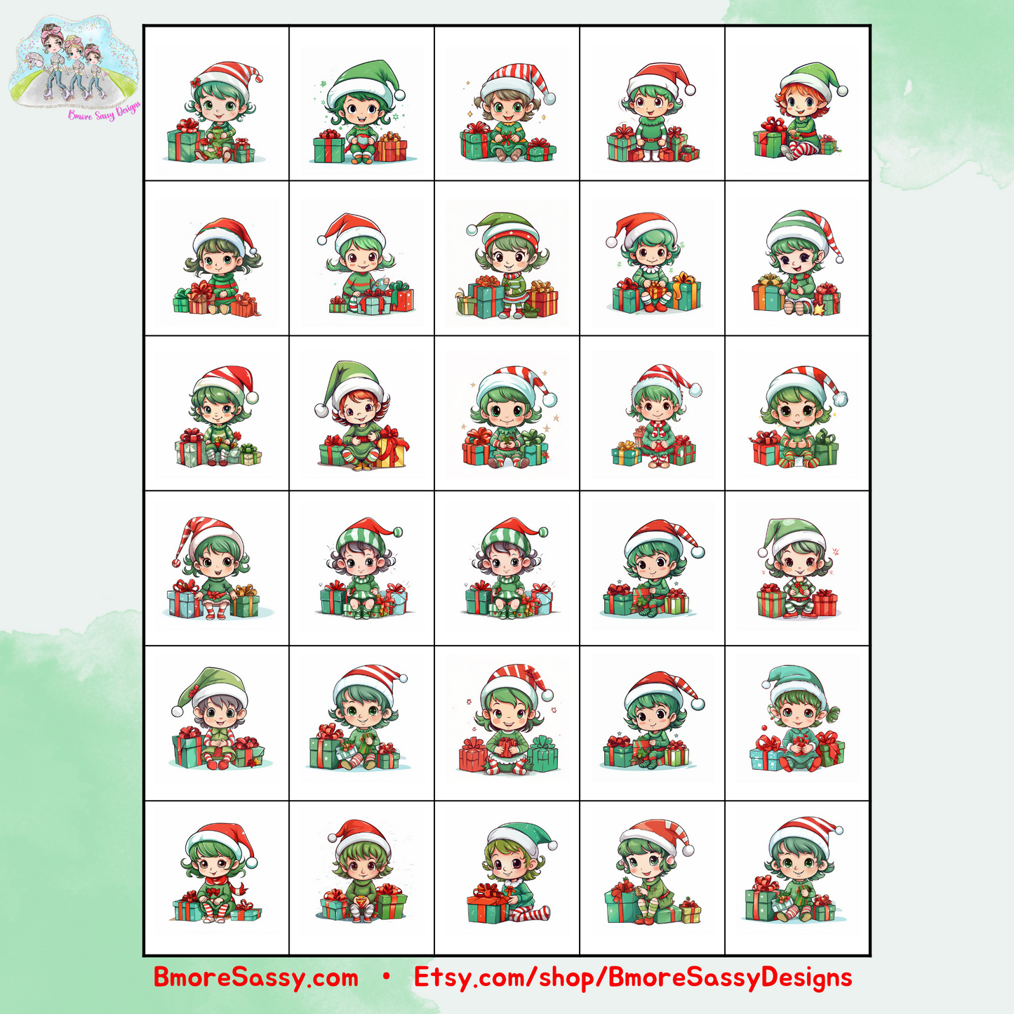 Gangsta Wrapping with the Elf-ies: Holiday Elves Graphics Pack with MRR