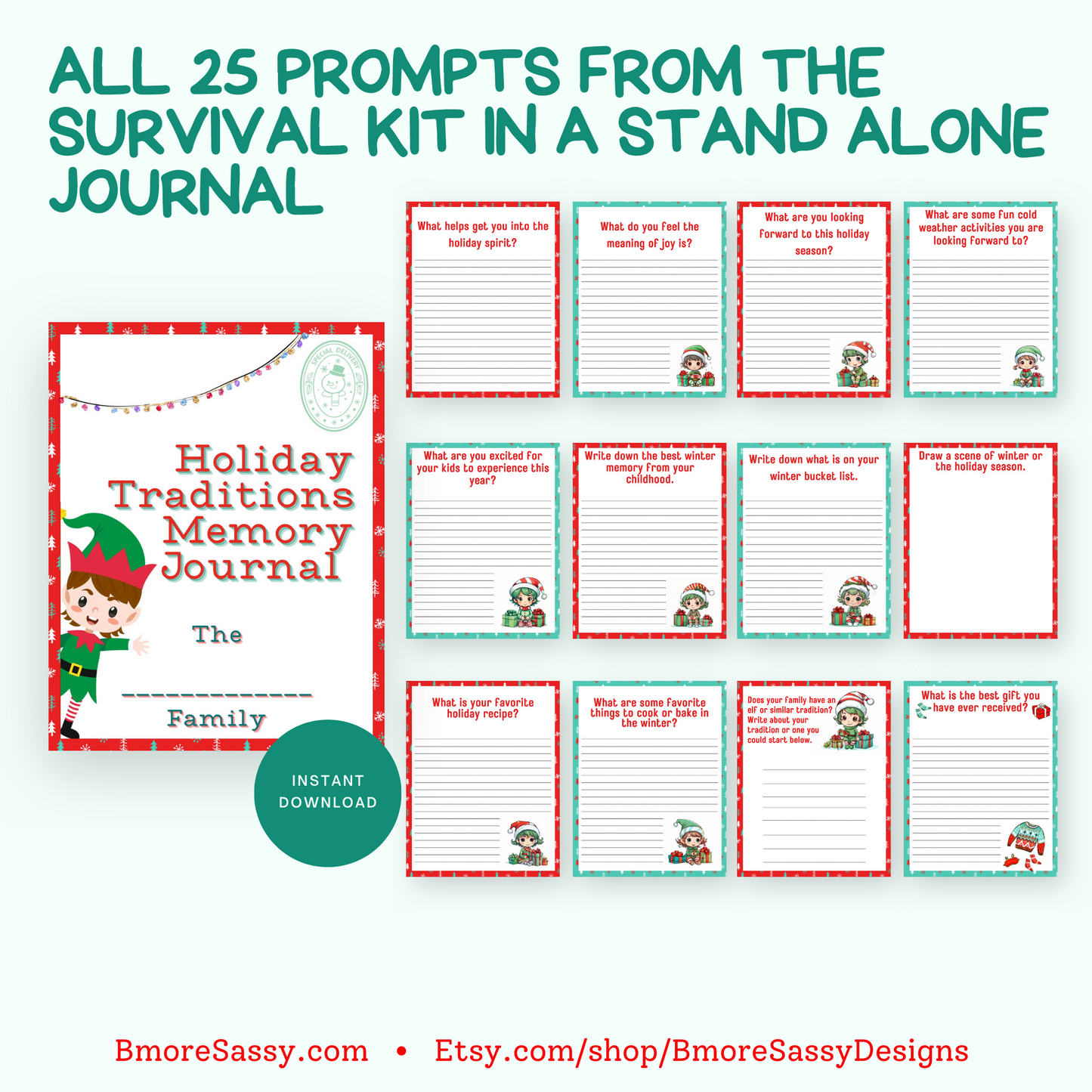 PLR Printable Holiday Traditions Survival Kit