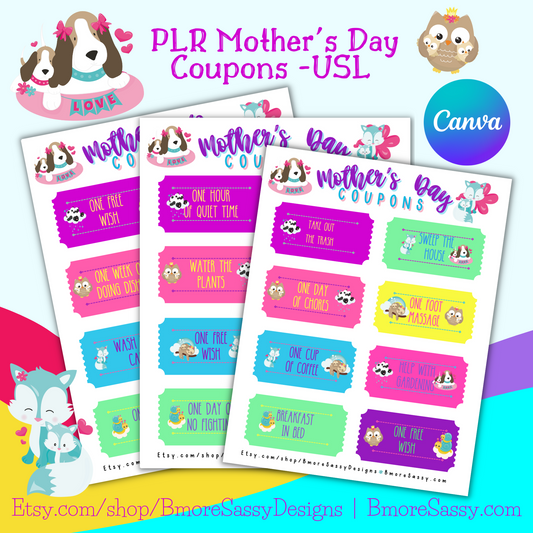 PLR Mother’s Day Coupons -Instant Download!