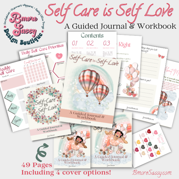 Self Love is Self Care Guided Journal and Workbook DFY Templates
