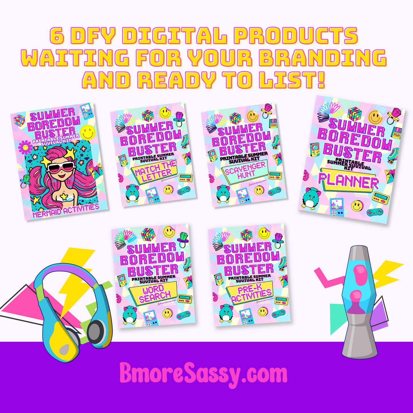 Printable Boredom Buster Summer Survival Kit - INSTANT DOWNLOAD- Limited Commercial Rights